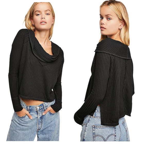 Free People Tops - Free People Wildcat Cowl Neck Thermal Top